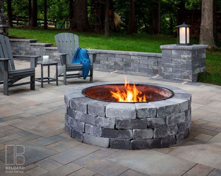 deck with fireplace outdoor patio