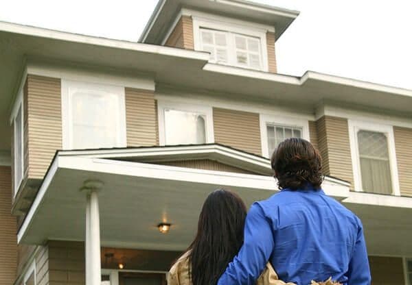 Couple looking at home